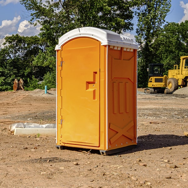 how often are the portable restrooms cleaned and serviced during a rental period in Heaters